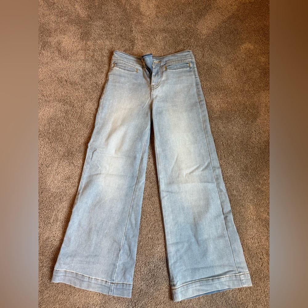Pilcro at Anthropologie wide leg jean.